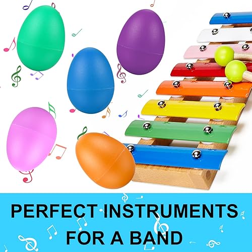 Miniatura 4 de COCOMOON Egg Shakers Musical Instruments for Babies- 20Pcs Musical Maracas Percussion Instrument (10 Colors) Easter Egg Plastic Egg Shakers Kids Toys