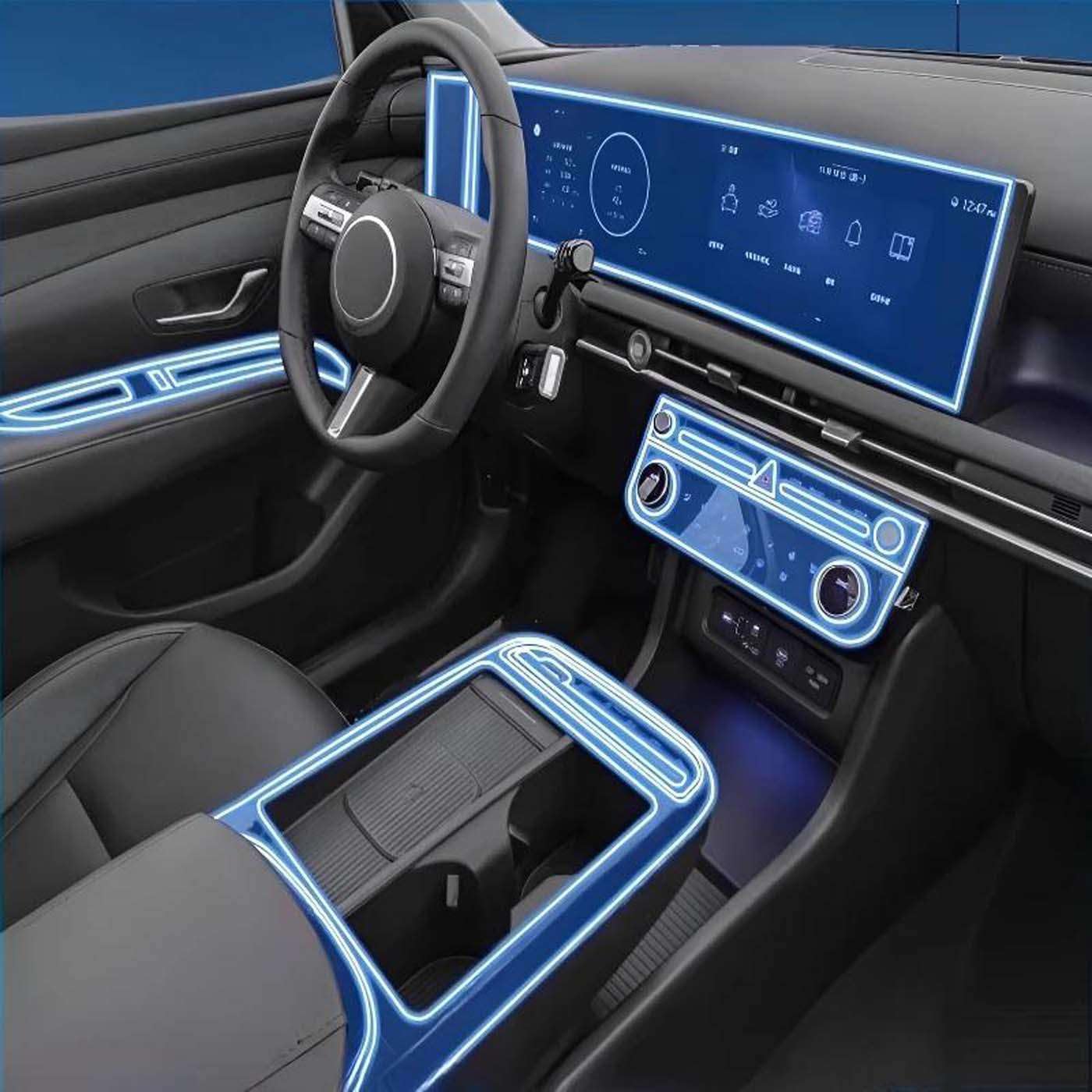 Dashboard Multimedia Navigation Transparent Protection, for Tucson L 2025 Film Anti-Scratch