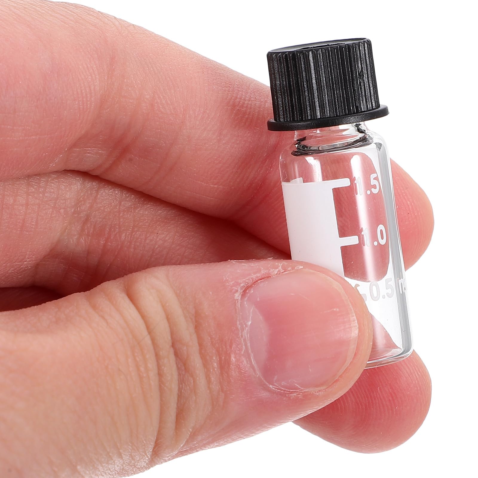 SOLUSTRE Vial de Muestra Rosca 8-425 de 2 Ml para Laboratorio, Material Sintético, Buen Sellado y Evita Fugas, Pack de 100 Unidades para Uso en Aceites Esenciales