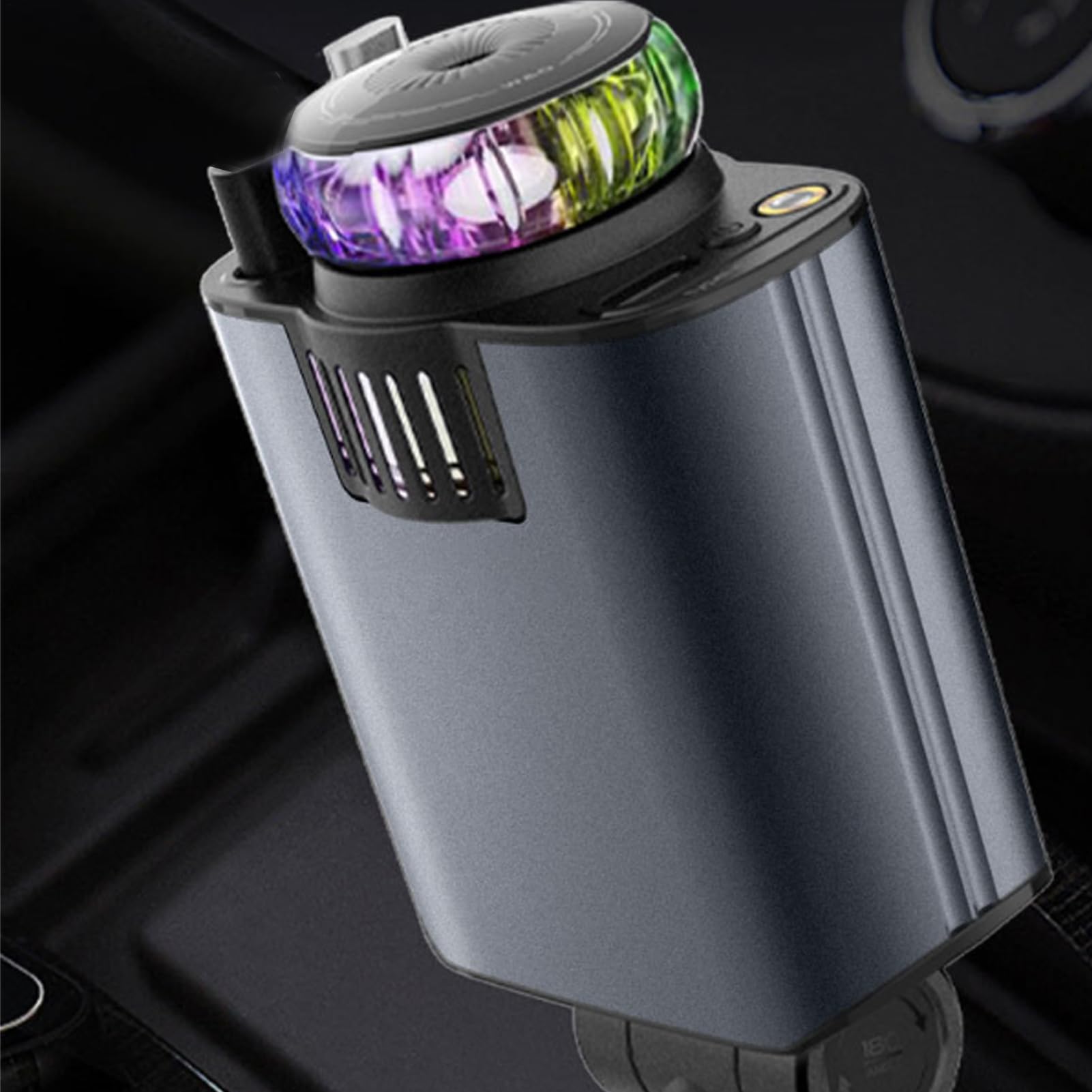 Cargador retráctil para Coche, Cargador de teléfono para Conducir, 66 W, retráctil rápido, Accesorios de Carga con difusor de Aroma y proyector para automóvil, conducción, Viajes
