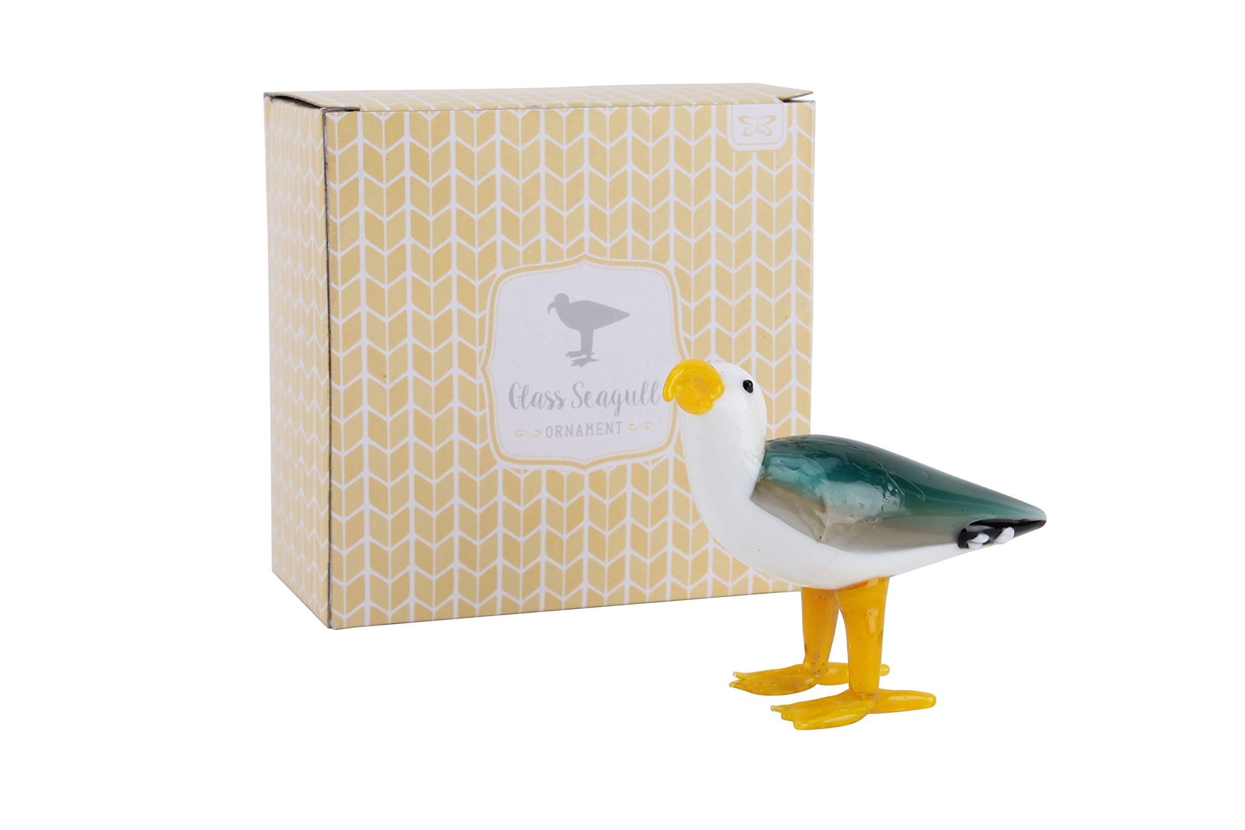 Hdmirrorr Clear Ornamental Glass Seagull | From Cgb Giftware's Artisan Glass Collection | Collectable | Gift Box | Ornament | Bird | Ax491