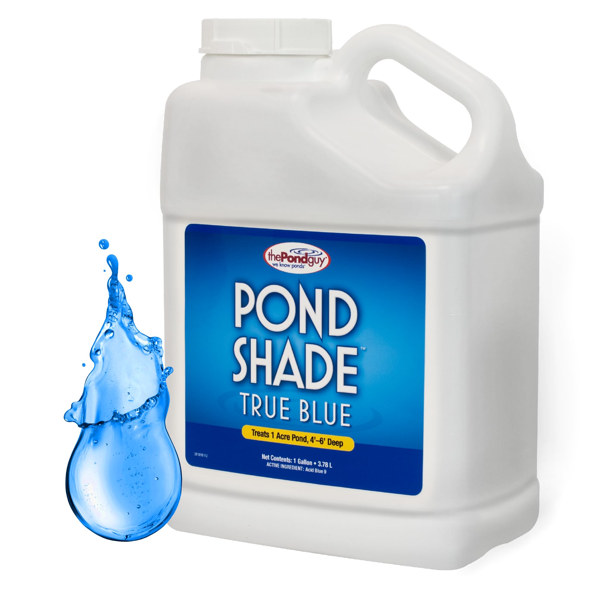 The Pond Guy PondShade Concentrated True Blue Pond Dye, Easy to Apply Colorant for Beautiful Water, Safe for Fish, Pets, Livestock & Wildlife, 1