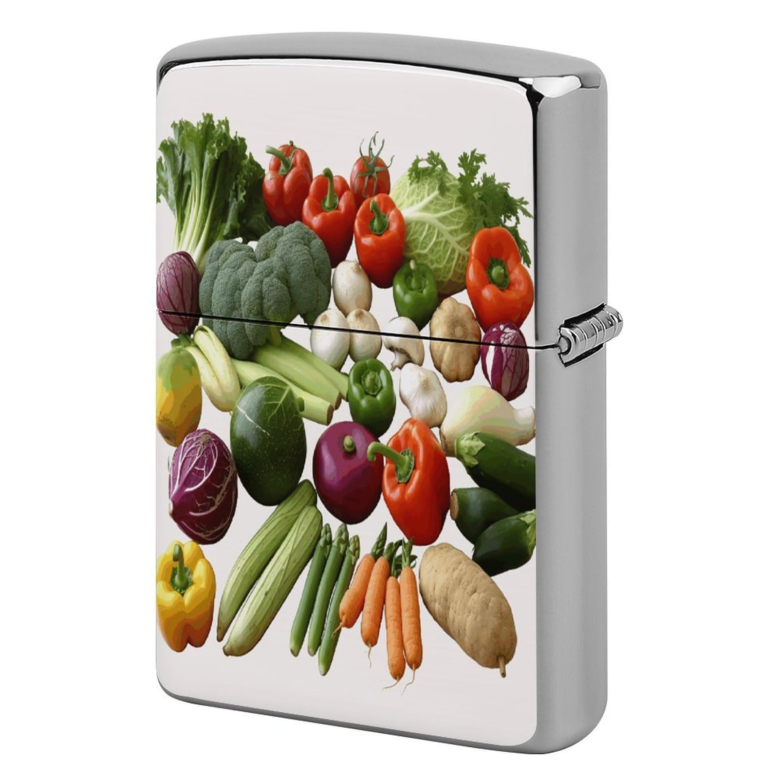 Fodpand Style Introduction Of Various Vegetables Metal Lighter Case Cover Lighter Sleeve
