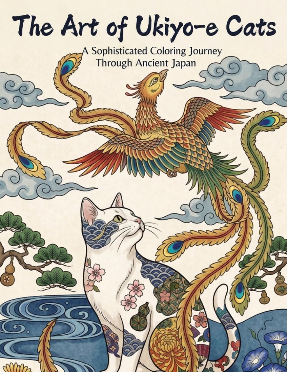 The Art of Ukiyo-e Cats: A Sophisticated Coloring Journey Through Ancient Japan
