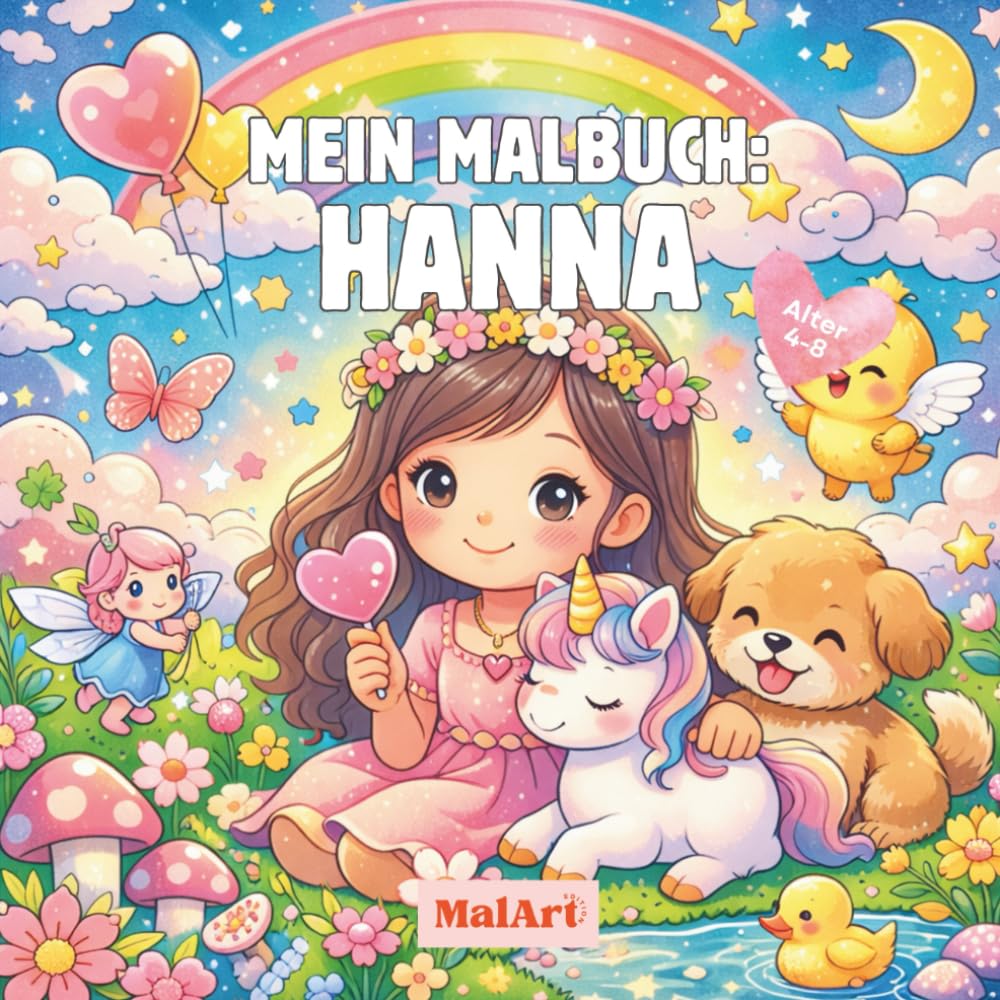 Mein Malbuch: Hanna: Malen & Schreibenlernen mit Spaß!