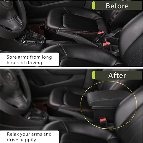 Miniatura 4 de Ajuste personalizado para caja de reposabrazos de automóvil Honda Fit Jazz 2009-2013, consola central de almacenamiento de accesorios de doble capa