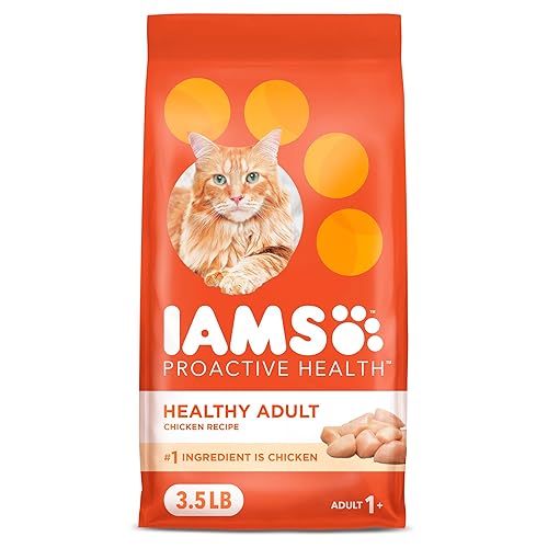 IAMS Dry Food Proactive Health Adult Original with Chicken Dry Cat Food, 3.5 Pound - Chicken - 3.5 Pound (Pack of 1)