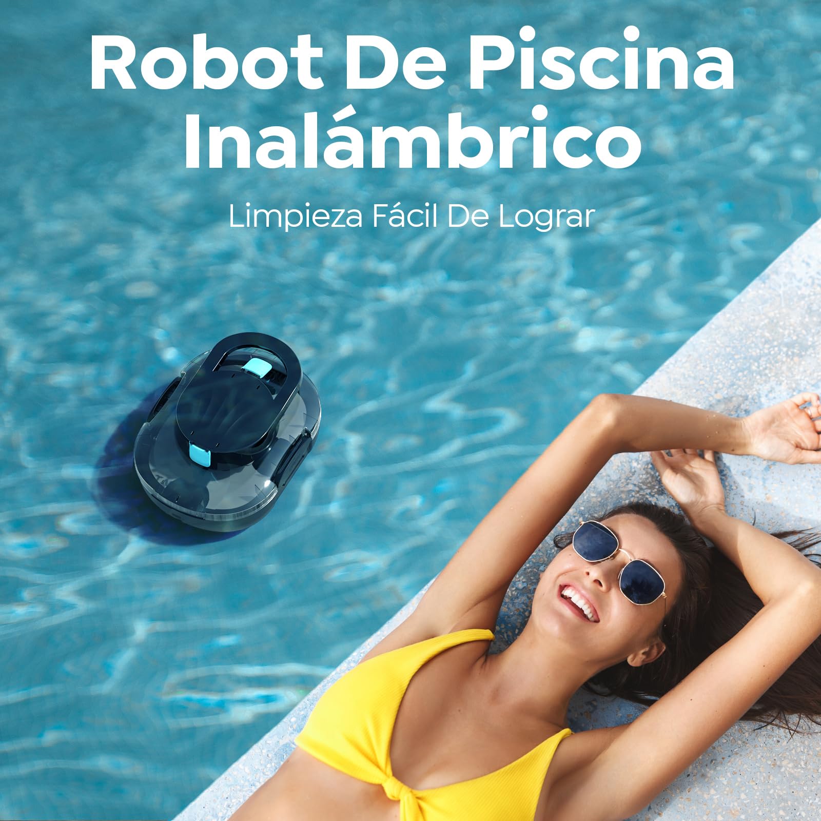 S1PRO (2026 Upgrade) Robot Limpiafondos Piscina, 120 Min de Limpieza, Doble Motor Robot de Piscina, con Filtración de 180μm, Estacionamiento Auto, para Piscinas Elevadas 100 m², Negro