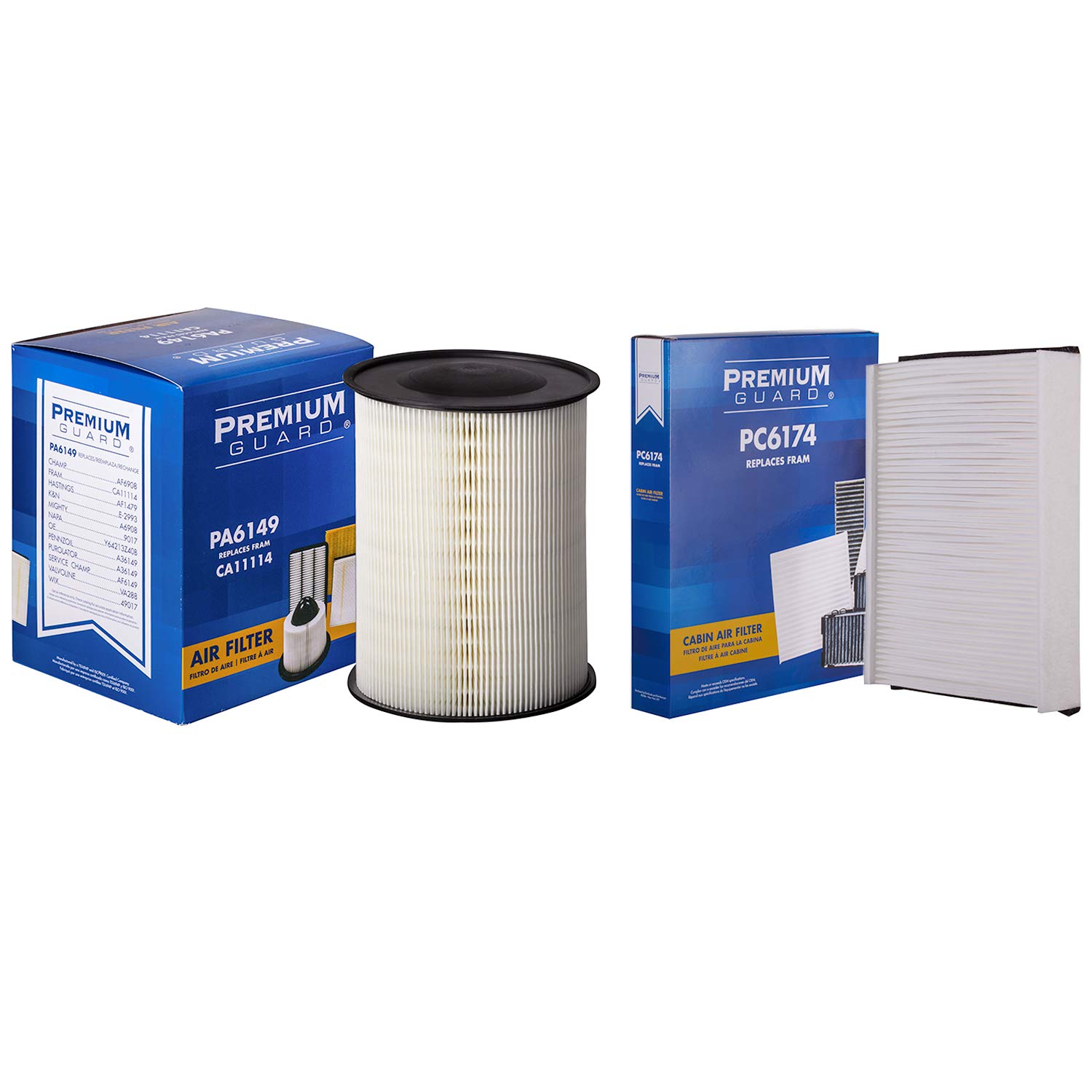 PG Kit Engine Air and Cabin Filter AC1000| Fits 2012-18 Ford Focus, 2013-19 Escape, 2019 EcoSport, 2