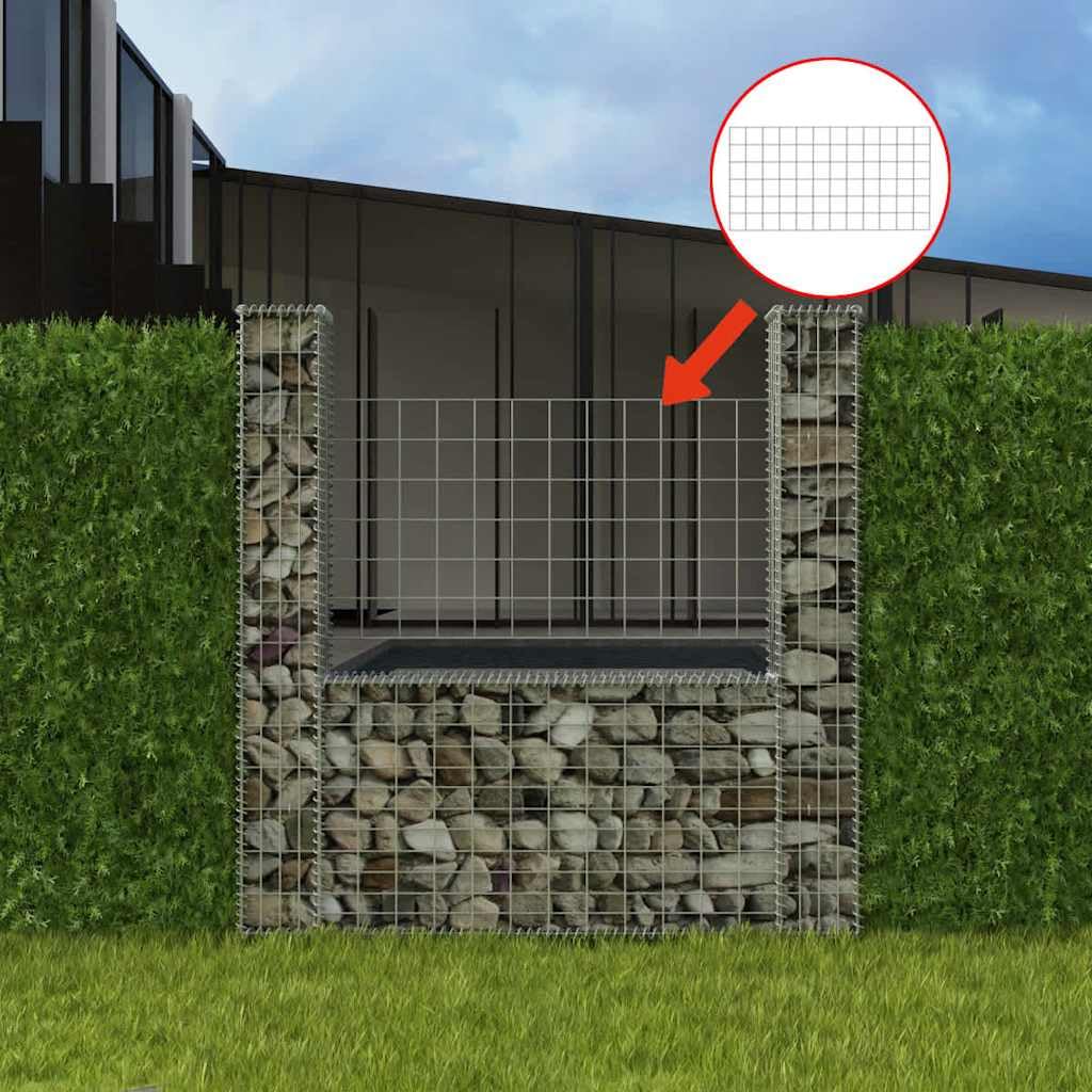 homiuse 160x20x150 CM Cloture Jardin Exterieur Mur en Gabion JardinièRe Clã´Tures Dã©Coratives Claustra Exterieur Decoration Jardin Pratique Et Beau pour Les Zones RéSidentielles Et Commerciales