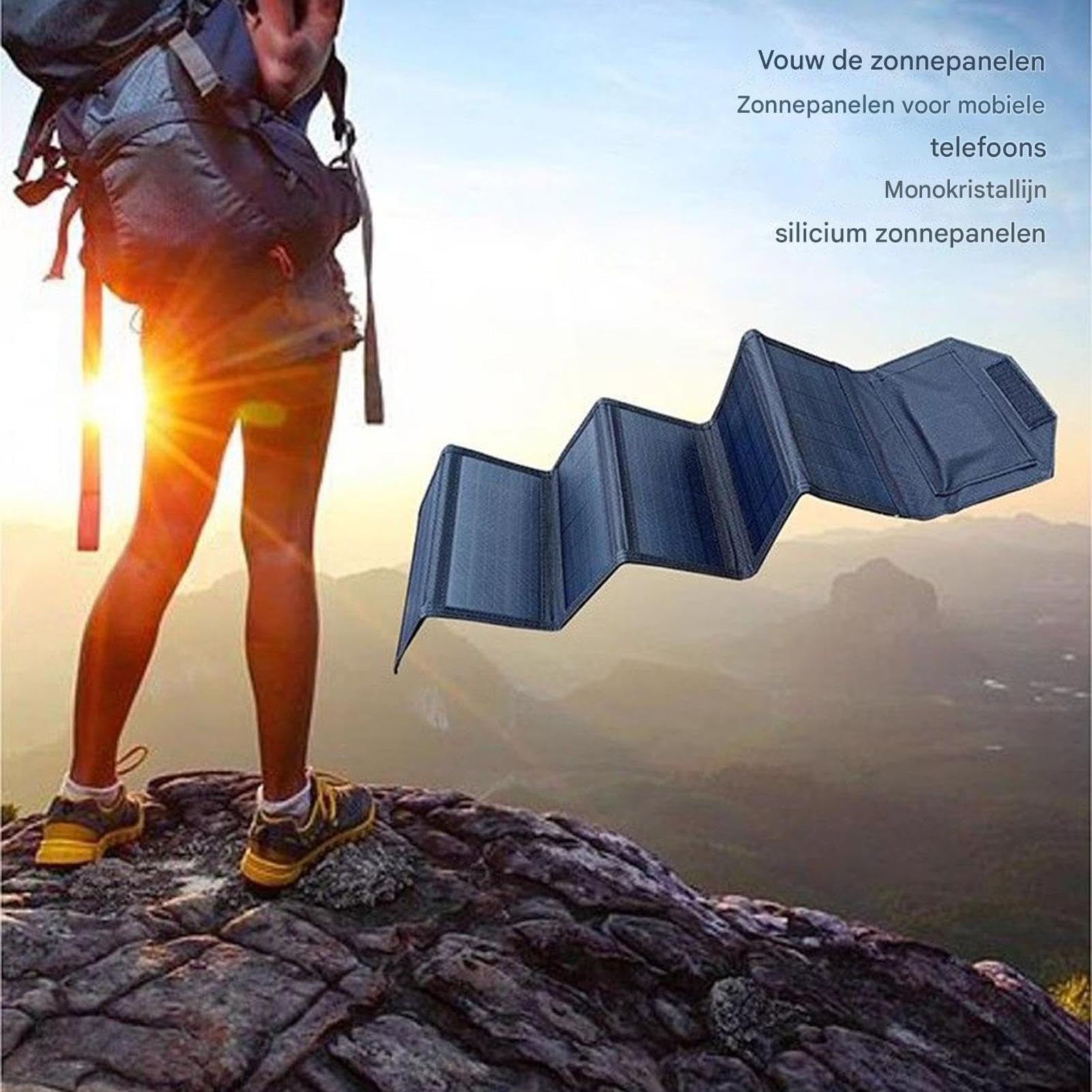 USB C Pannello Solare Doppio USB Caricatore Rapido Power Bank