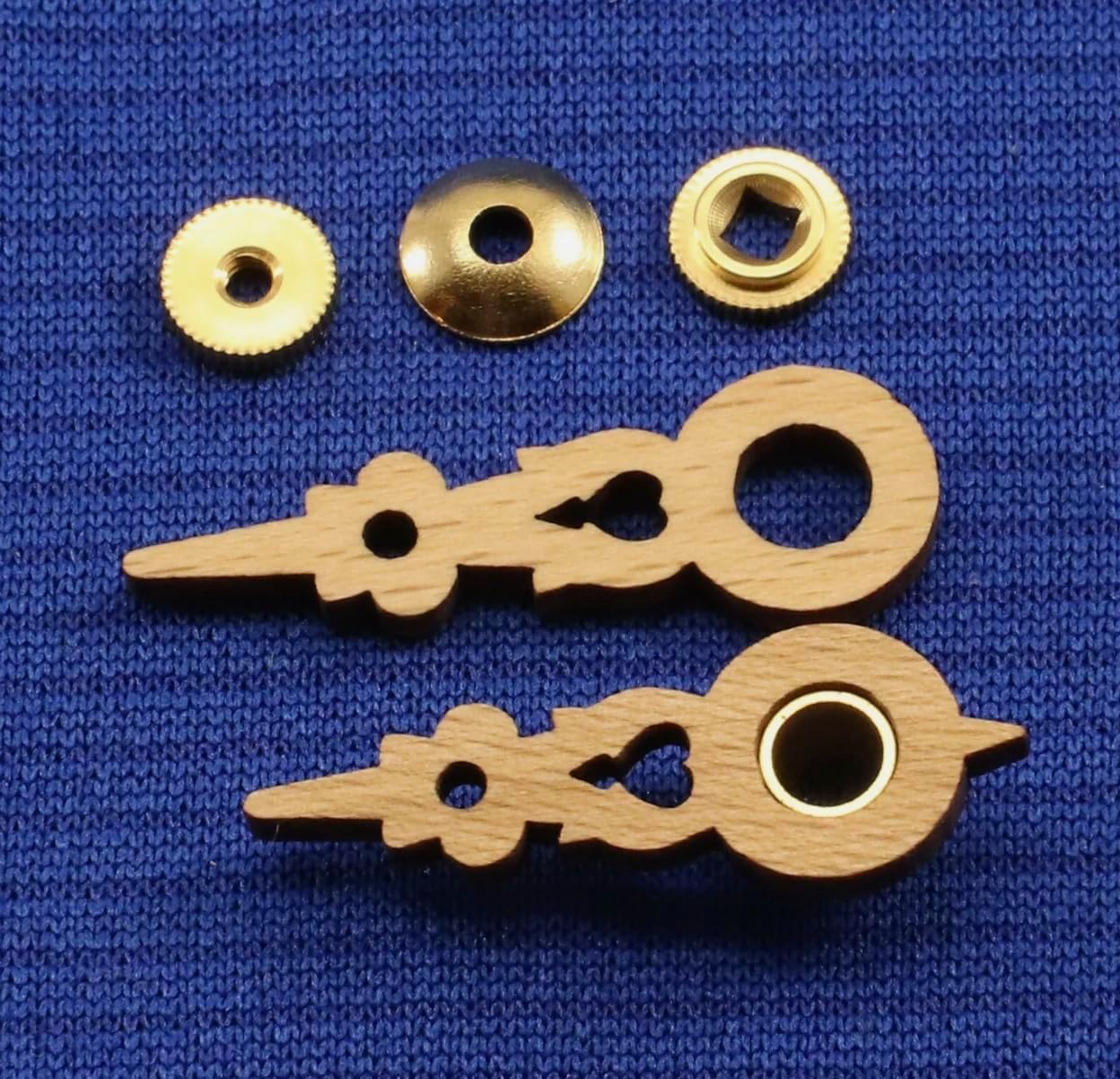 Wood Cuckoo Clock Hands Replacement Parts Kit Fits Regula Movements for 70 mm or 2 3/4" Dial with Nuts