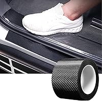 Vista 7 de Protectores de Borde de Puerta Automotriz, Protector de Umbral de Puerta, Película Envolvente de Vinilo de Fibra de Carbono 5D, Protección