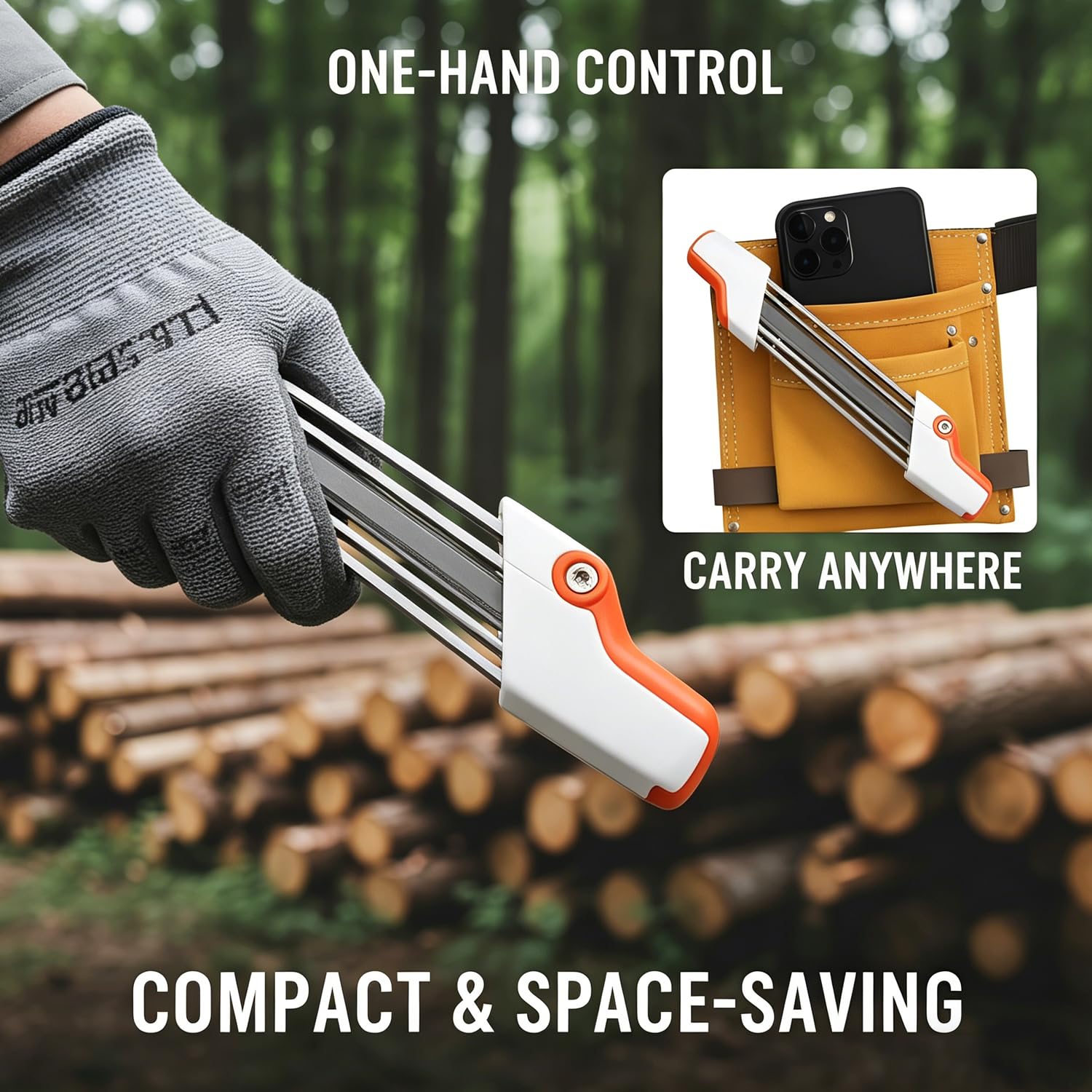 Affûteur Chaîne 2-en-1 pour Tronçonneuse STIHL 3/8" LP, Outil d'Affûtage Tronçonneuse, Remplacement pour chaîne (Lime 4mm)