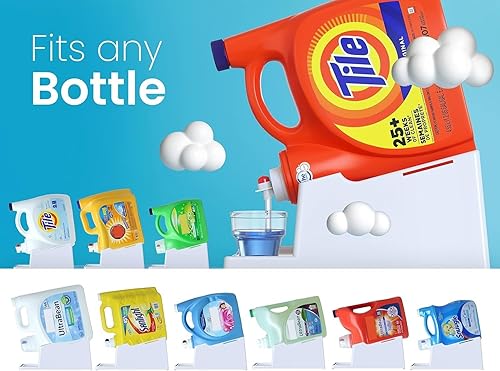 Miniatura 7 de Skywin Soporte y organizador eficiente para detergente líquido, 1 paquete de bandeja de almacenamiento para jabón, bandeja de goteo, pedestal