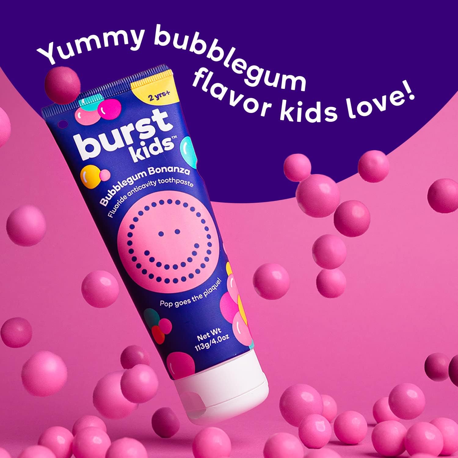 BURSTkids Bubblegum Bonanza Kids Toothpaste with Kuwait Ubuy