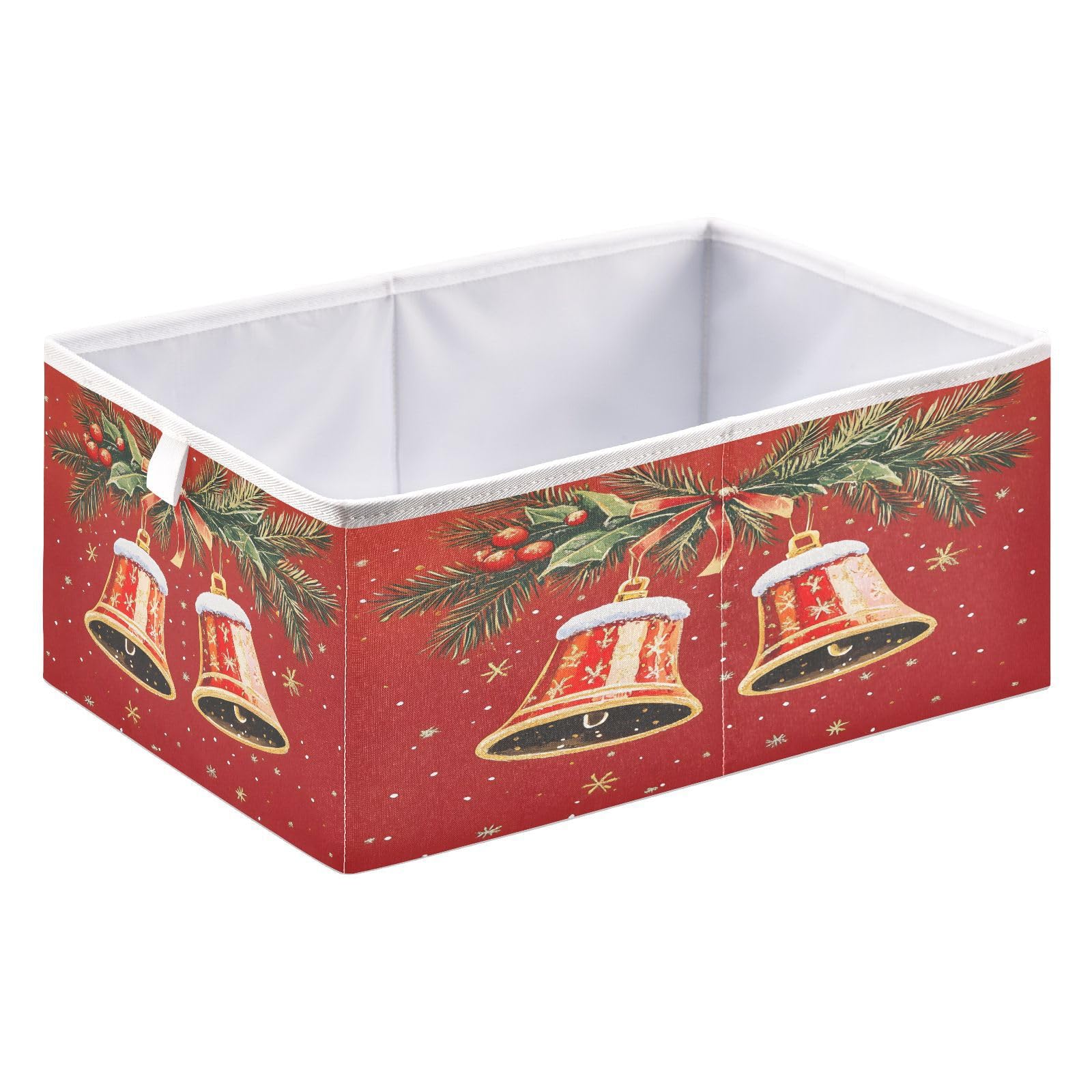 senya Contenedores de almacenamiento grandes, campanas de Navidad, plegables, cubos de almacenamiento, cesta de tela, organizador de armario, caja para el hogar, dormitorio, oficina, 11 x 11 x 11