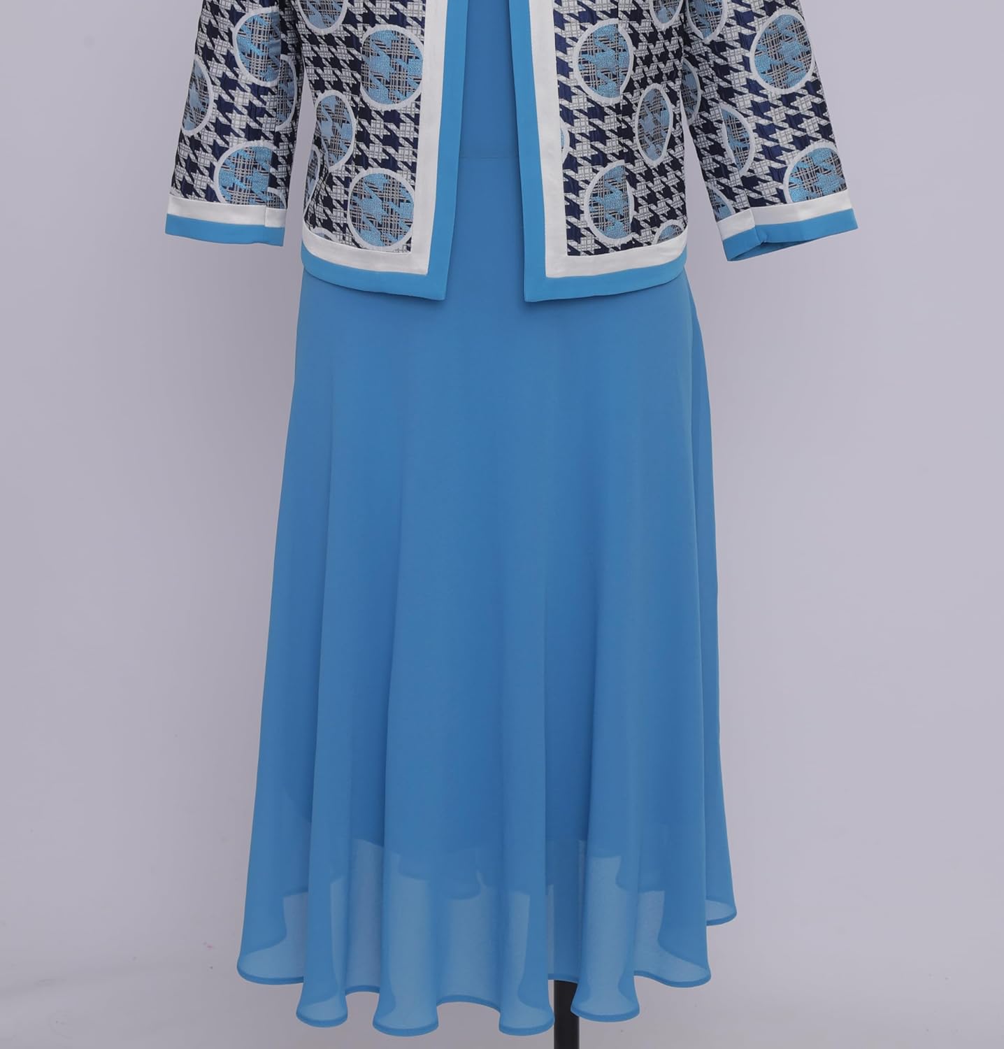 Women's 2 Piece Church Dress Suit, Mother of The Bride Outfit for Wedding Party Formal Occasion