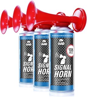 AABCOOLING Signal Horn 3X Non-Flammable Noise Maker - 106 DB(A) up to 120 Signals, Party Supplies, Birthday Horns, Air Fanfare Fanfare Fun K5 Party Horn Accessories