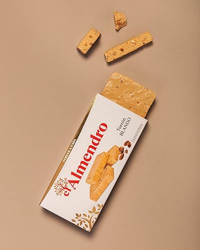 Miniatura 4 de El Almendro Turron Blondo Torrone española suave tradicional con almendras tostadas y miel 705oz