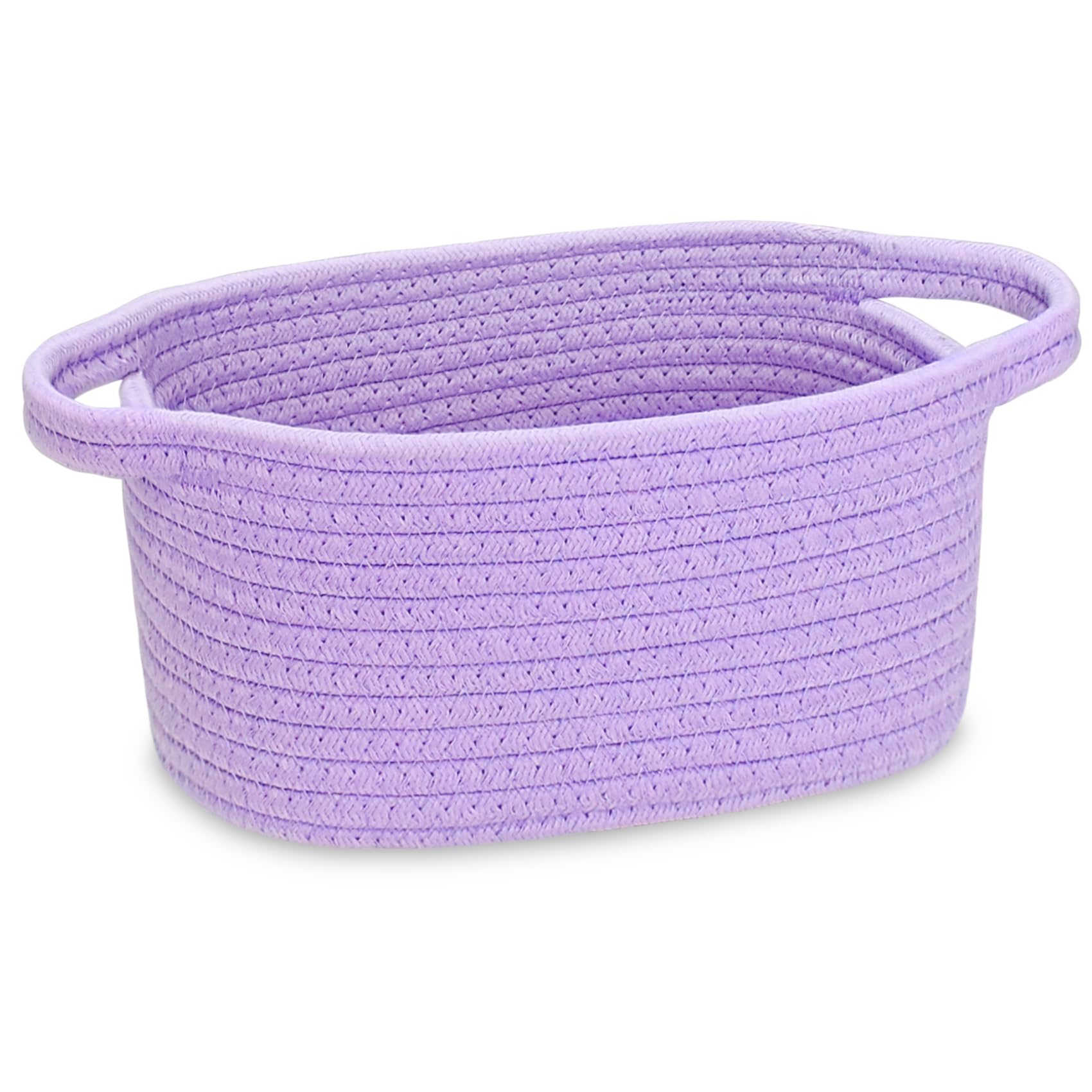 ABenkle Small Storage Basket, Mini Cute Cotton Rope Woven Shelf Basket, Boho Decorative Toy Storage Bin Gift Basket