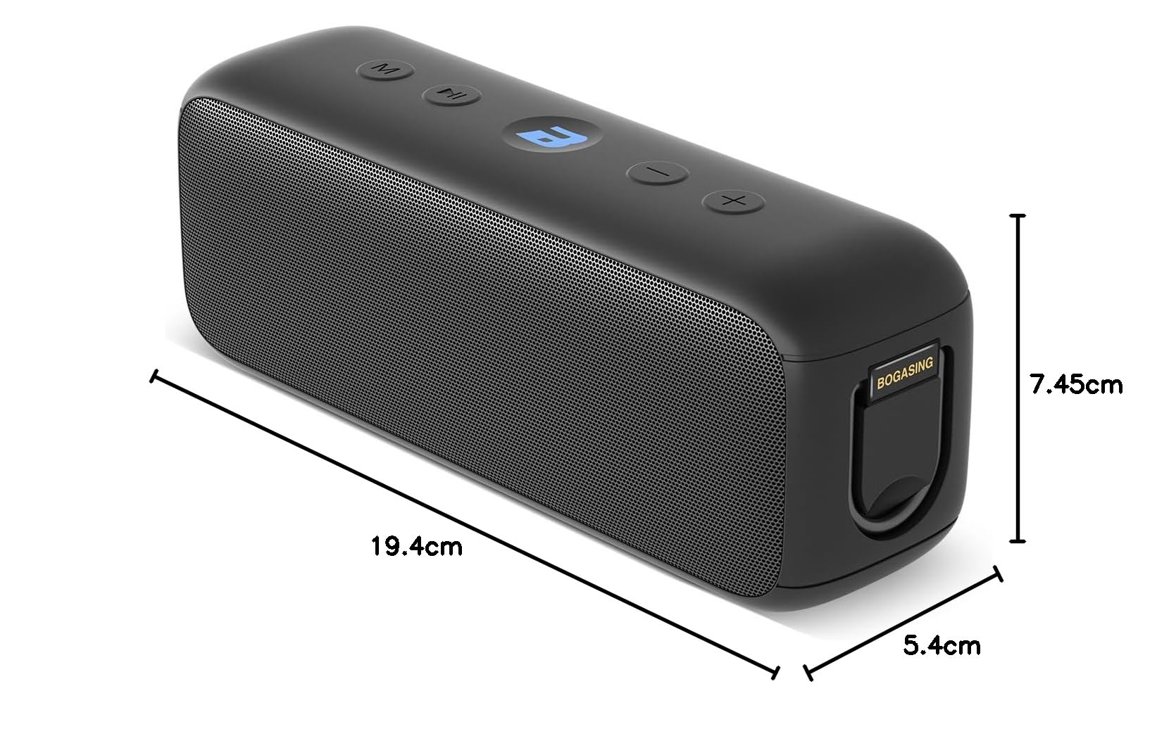 BOGASING G6 Cassa Bluetooth Potente, Speaker Bluetooth Portatile con suono stereo da 30W, 35H di Autonomia, EQ, IPX6 Waterproof, USB, TF, AUX, Altoparlante Wireless con Microfono per Esterni (Nero)