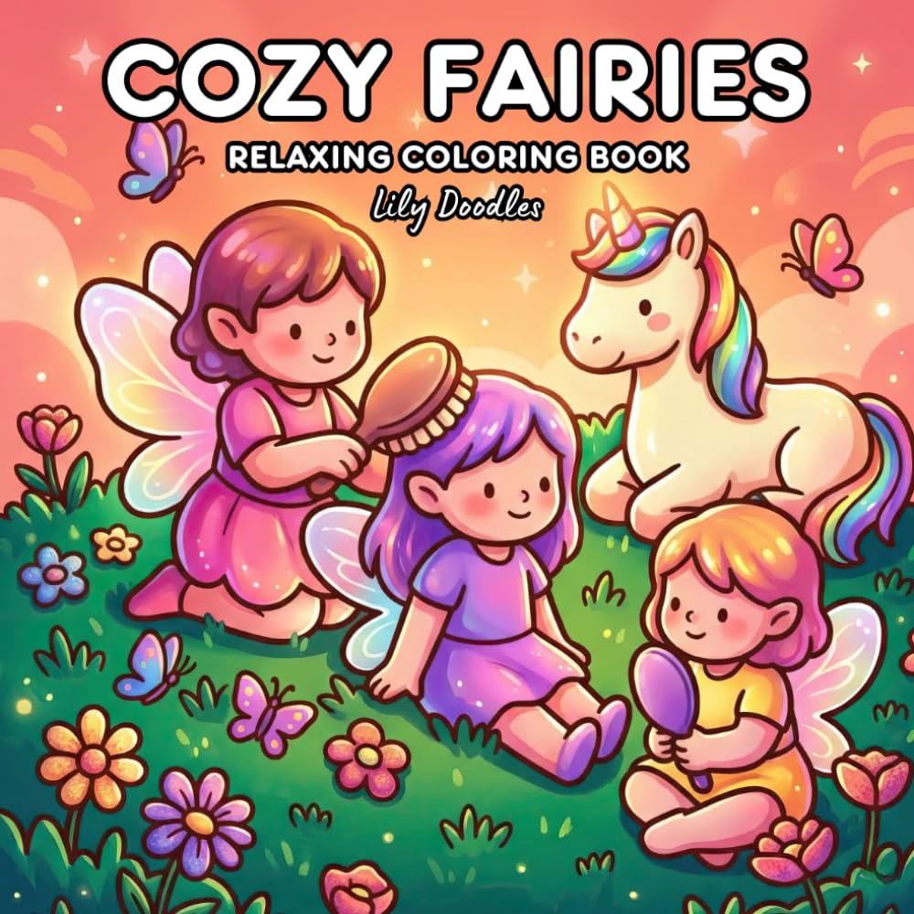Cozy Fairies: Sweet and Relaxing Coloring Book with Gentle Magical Scenes to Enjoy and Unwind