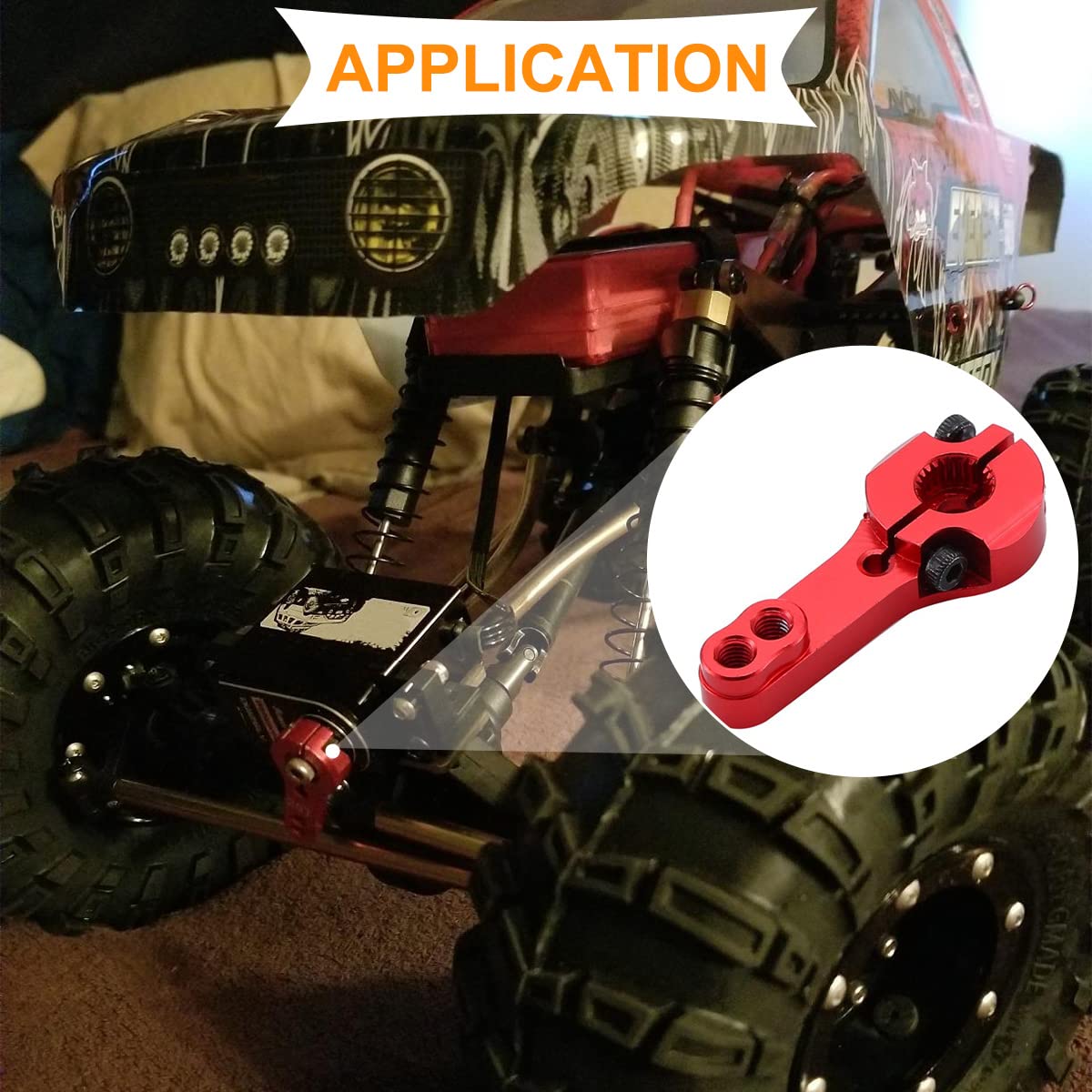 Servo Arm Horn RC Products 25T Alluminio Doppio bloccaggio Braccio dello sterzo in metallo 6 colori Modello RC Ricambi per motori per auto RC/Modello di barca/camion/aereo (12 pezzi)