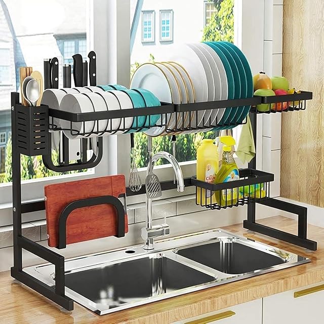 Organizador Cozinha Suspensa Escorredor Louça Pia 86 Cm Premium