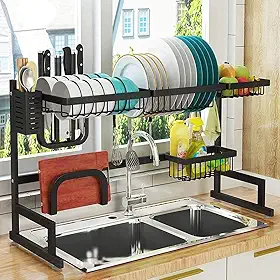 Organizador Cozinha Suspensa Escorredor Louça Pia 86 Cm Premium Módulo Autossustentável Bancada