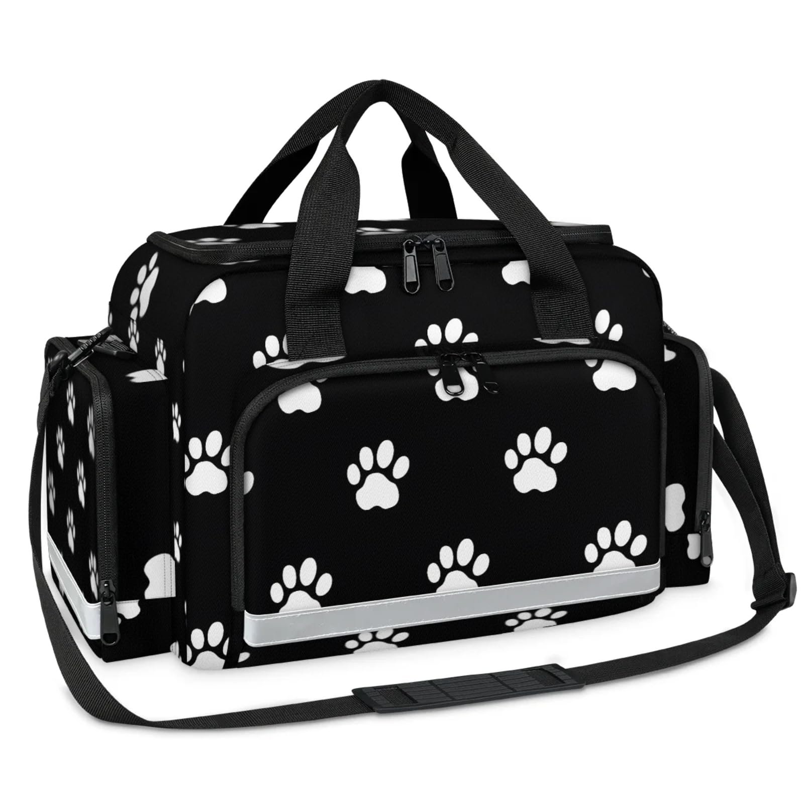 GzLeyigou First Aid Bags Empty, Animal Dog Paw Emergency Bag First Aid Kit Multiple Compartment Kit Carrier On Call Trauma Bag For Paramedics Emergency Medical Supplies Kit