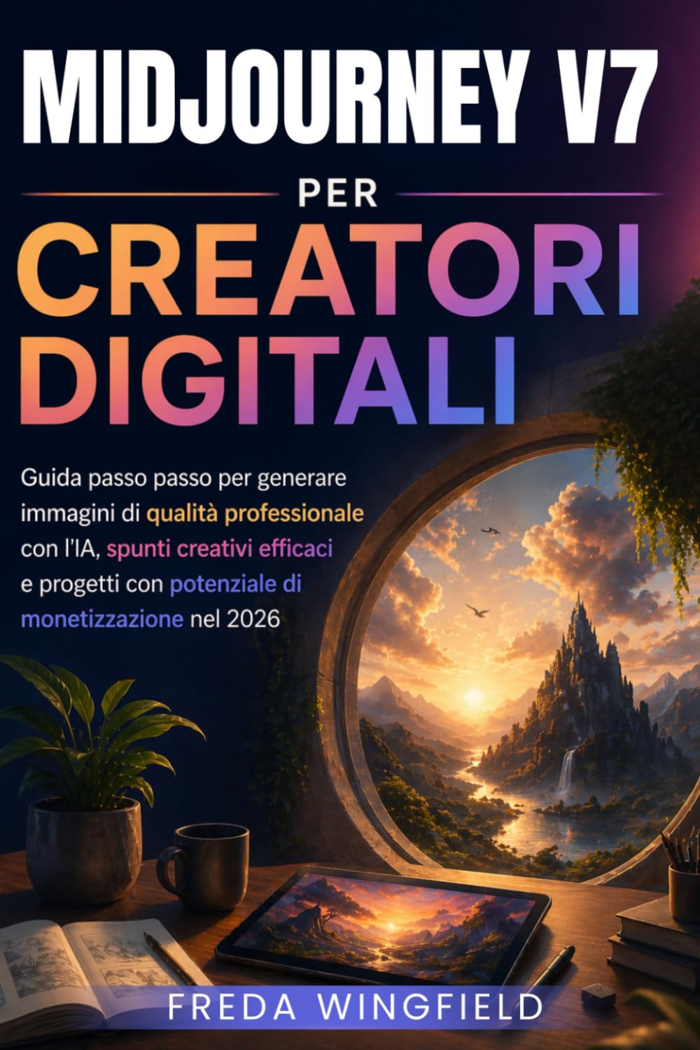 Midjourney V7 per creatori digitali: Guida passo passo per generare immagini di qualità professionale con l'IA, spunti creativi efficaci e progetti con potenziale di monetizzazione nel 2026