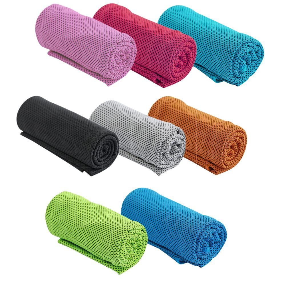 Yuandan 8Pcs Cooling Towel, Cool Cold Ice Towel For Neck Microfiber Cool Towel Soft Chilly Towel For Yoga, Golf, Gym, Camping, Running, Workout
