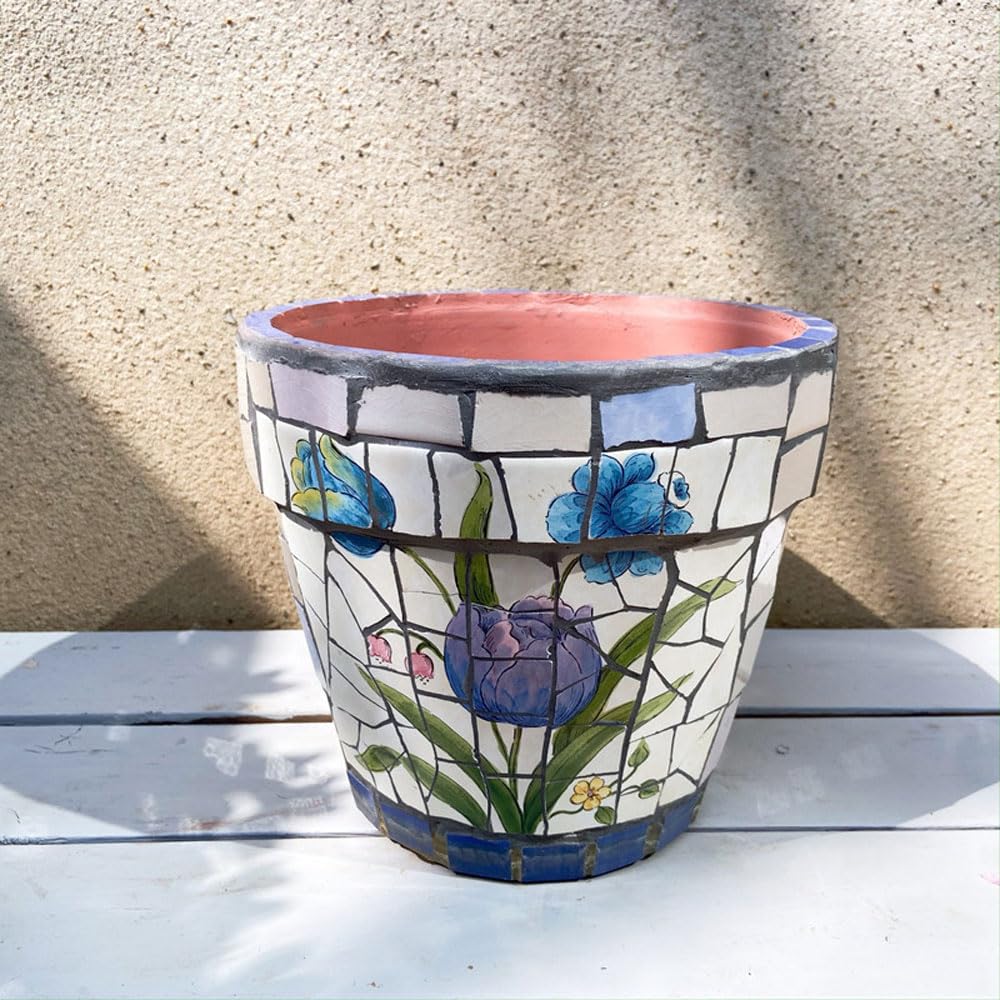 DFGHNBVC Pottery Flower Pot Painted Succulent Mini Plant Pots, Planter Style Hand Painted Multicolor Indoor Outdoor Garden Flower Vase Succulent Planter For Home Office Decor,B
