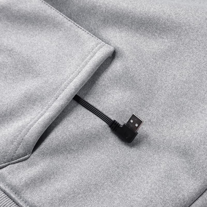 Heated Hoodie Sweatshirt for Men Women Heated Jackets Unisex Thick Warm Hoodies USB Winter Heaters Outdoor Coat4