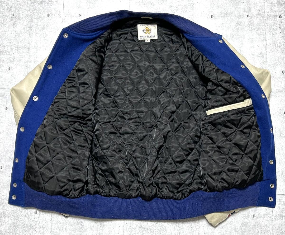 70s 80s Golden Bear USA製 袖革スタジャン アワード 70年代 80年代