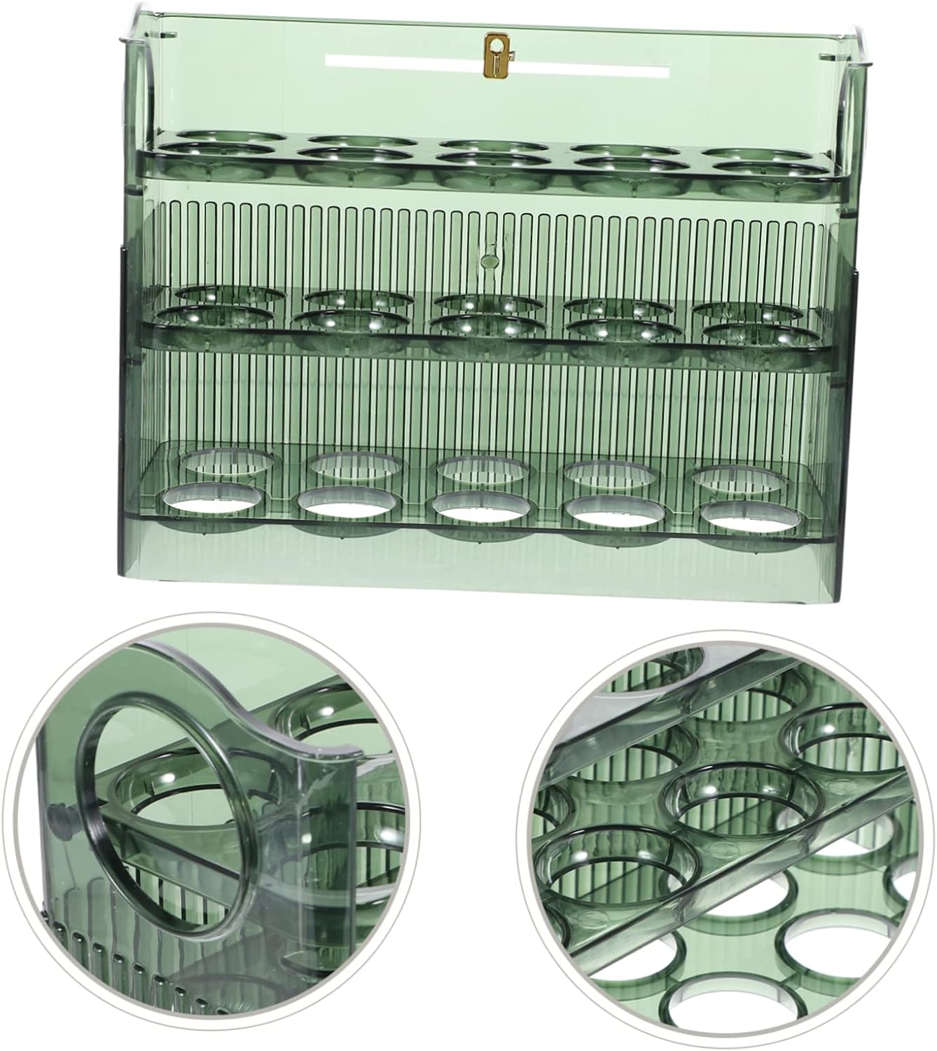 Egg Storage Container for Refrigerator Multi-Layer Egg Holder Lid Space-Saving Plastic for Fridge Side Door