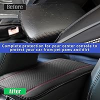 Vista 5 de Ziciner Almohadilla para Reposabrazos de Consola Central de Automóvil, Cuero PU Impermeable Protector de Cubierta de Caja de Asiento de Reposabrazos