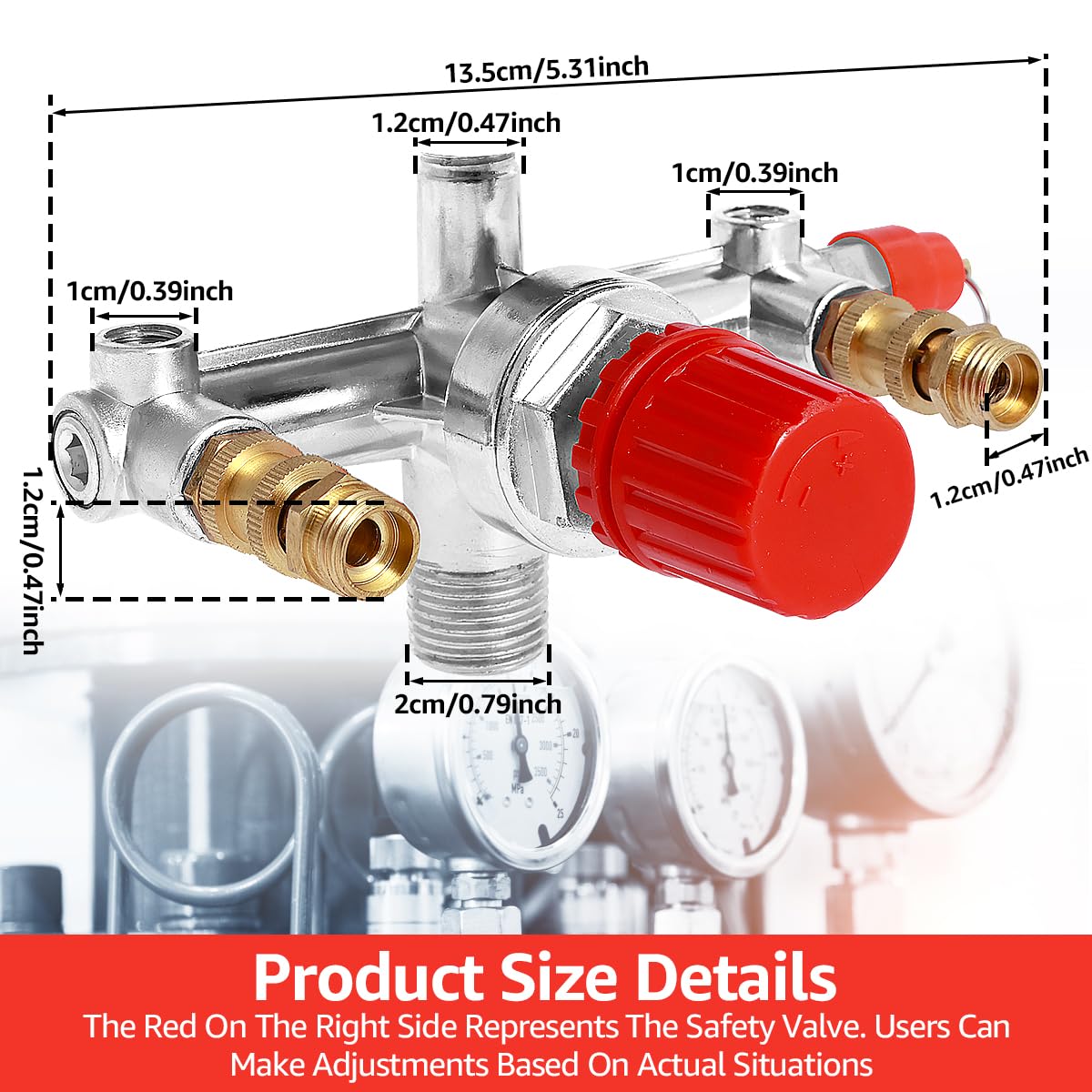 Air Compressor Pressure Switch 90-120PSI Adjustable Manifold Regulator Gauge Compressor Pressure Valve Switch Control 220/380V for Air Compressor - Image 3