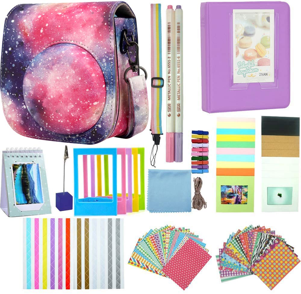 A ANTERInstant Camera Accessories Compatible with Fujifilm Instax Mini 12 11 9 Instant Film Camera - Spotted starry sky