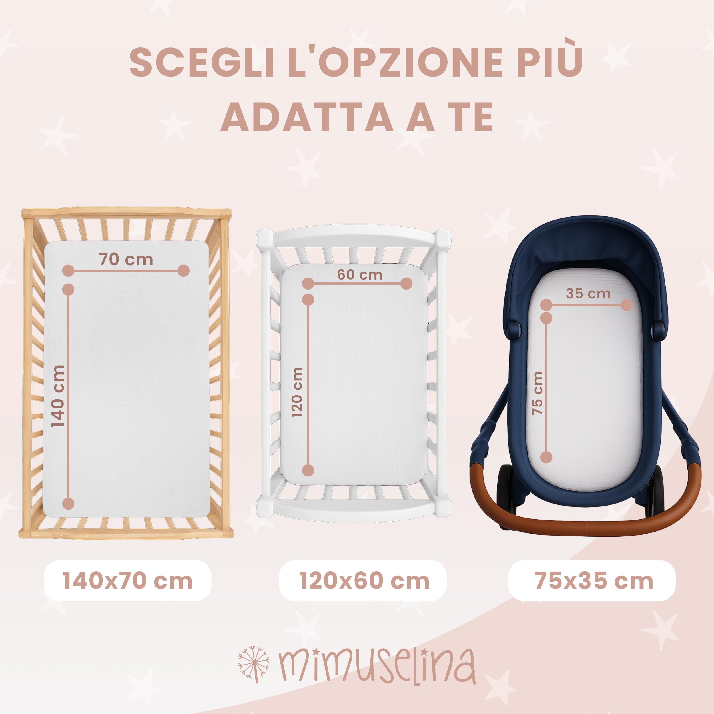 Mimuselina Lenzuola Lettino Neonato 60x120 - Set da 2 Lenzuola Copripiumino Miniculla - 100% Cotone - Mussola Morbida e Traspirante - Made in Spain - [Bianco + Bianco]