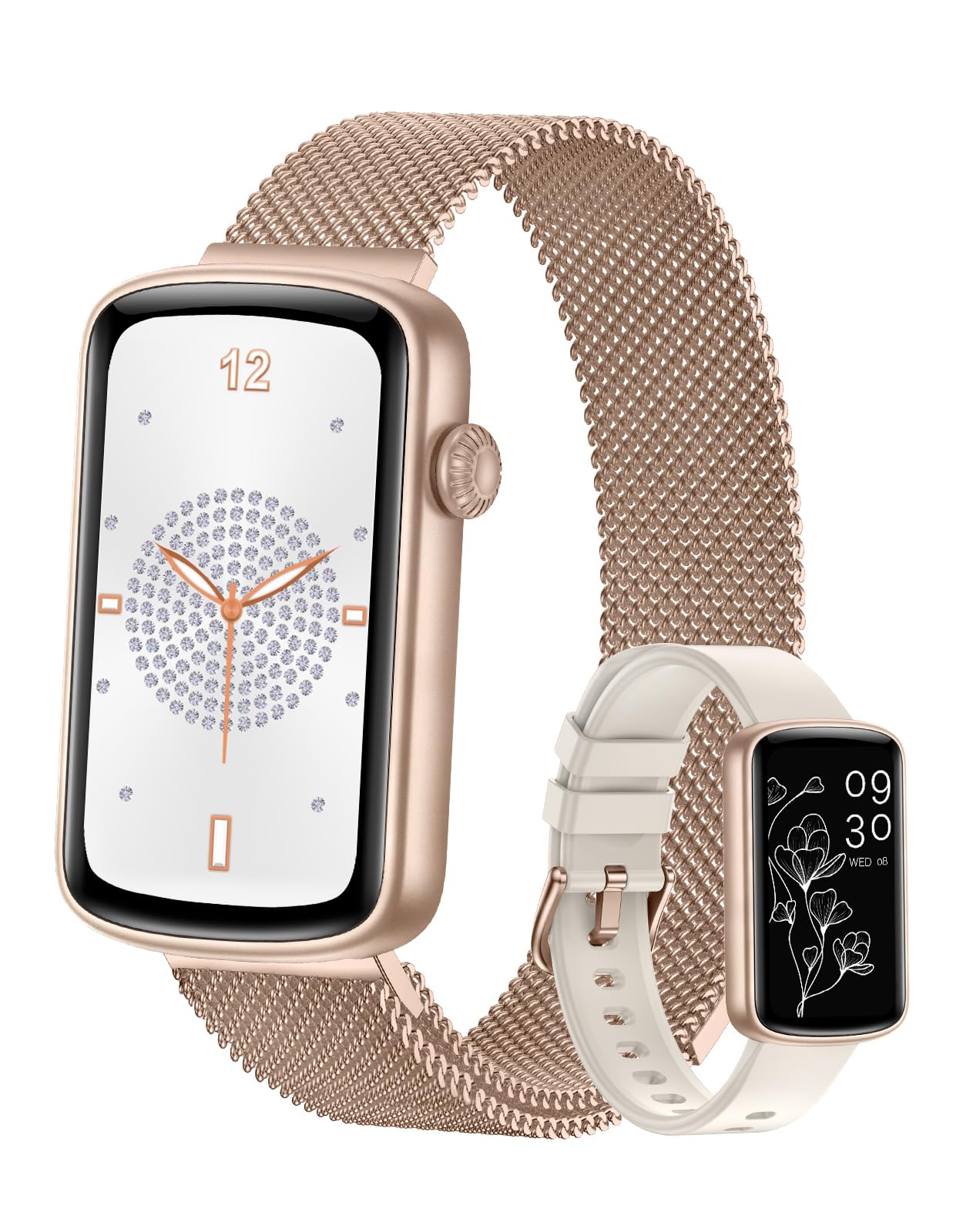 RUIMEN Fitness Tracker, Fitness Watches for Women Men with Heart Rate Monitor Blood Oxygen Sleep Tracker Pedometer, 1.47" Smart Watch Step Calorie Counter for Android iOS IP68 Waterproof (Gold)-image-13