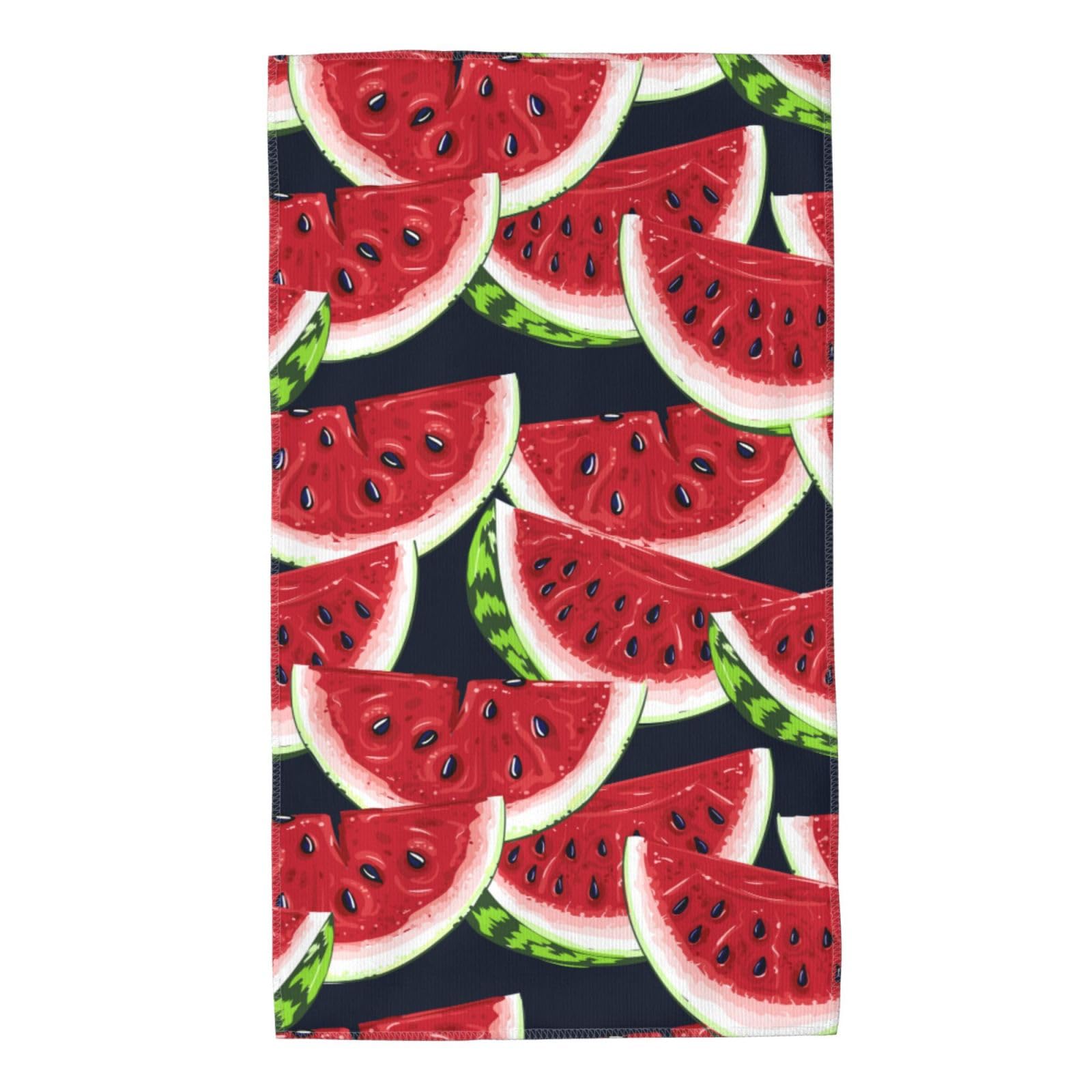 FJQWKLF Watermelon Slices Super Soft Hand Towels 27.5x15.7inch Multi-Purpose Skin-Friendly Absorbent Thin Bathroom Towels