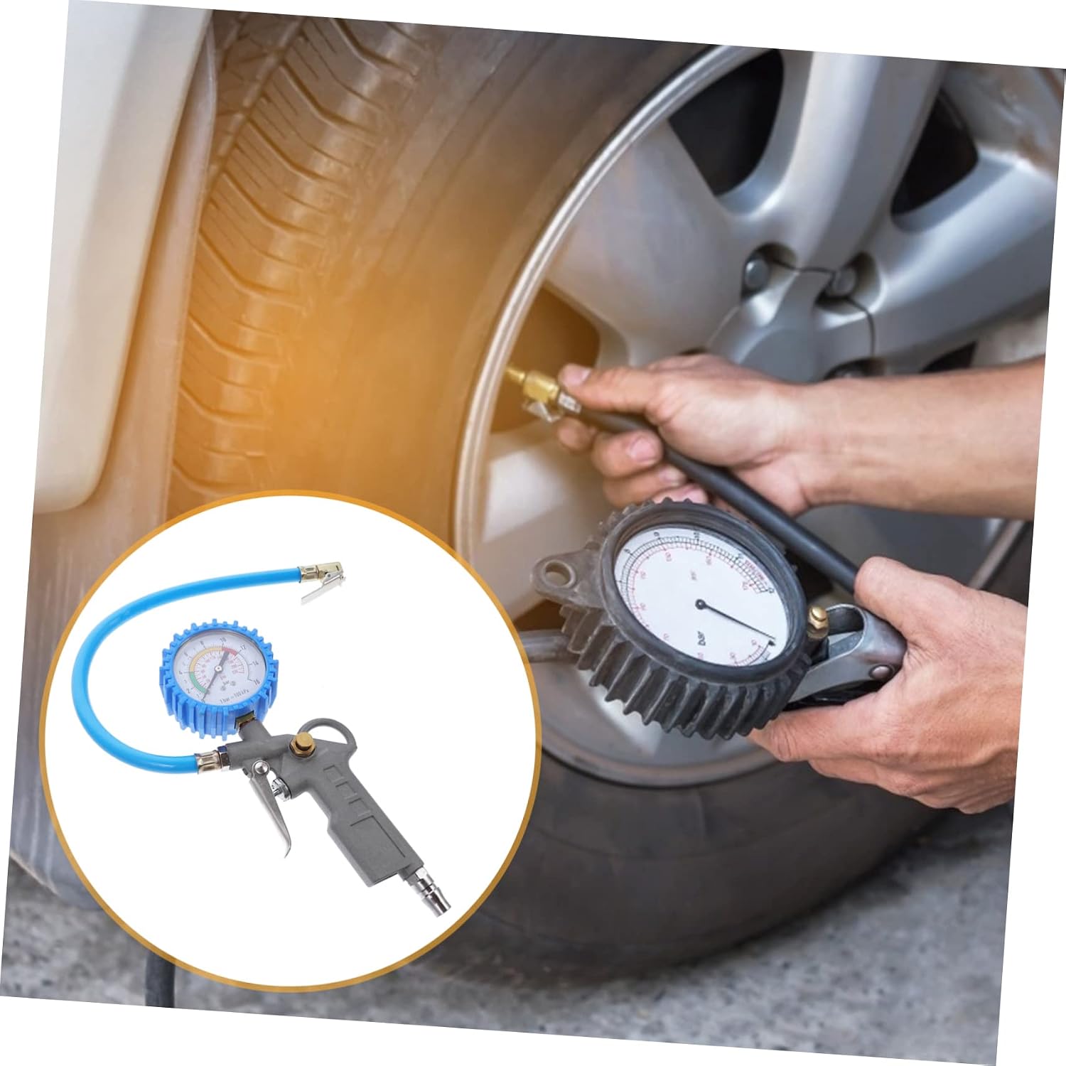 Practical Car Tire Air Pressure Tyre Pressure Testing Tool Tire Gauge Accurate Safe Energy-Saving Design