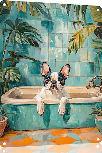 Miniatura 34 de Divertidos carteles de metal para decoración de baño y bañera, póster de metal retro para decoración de baño, bar, hogar, baño, decoración de pared,