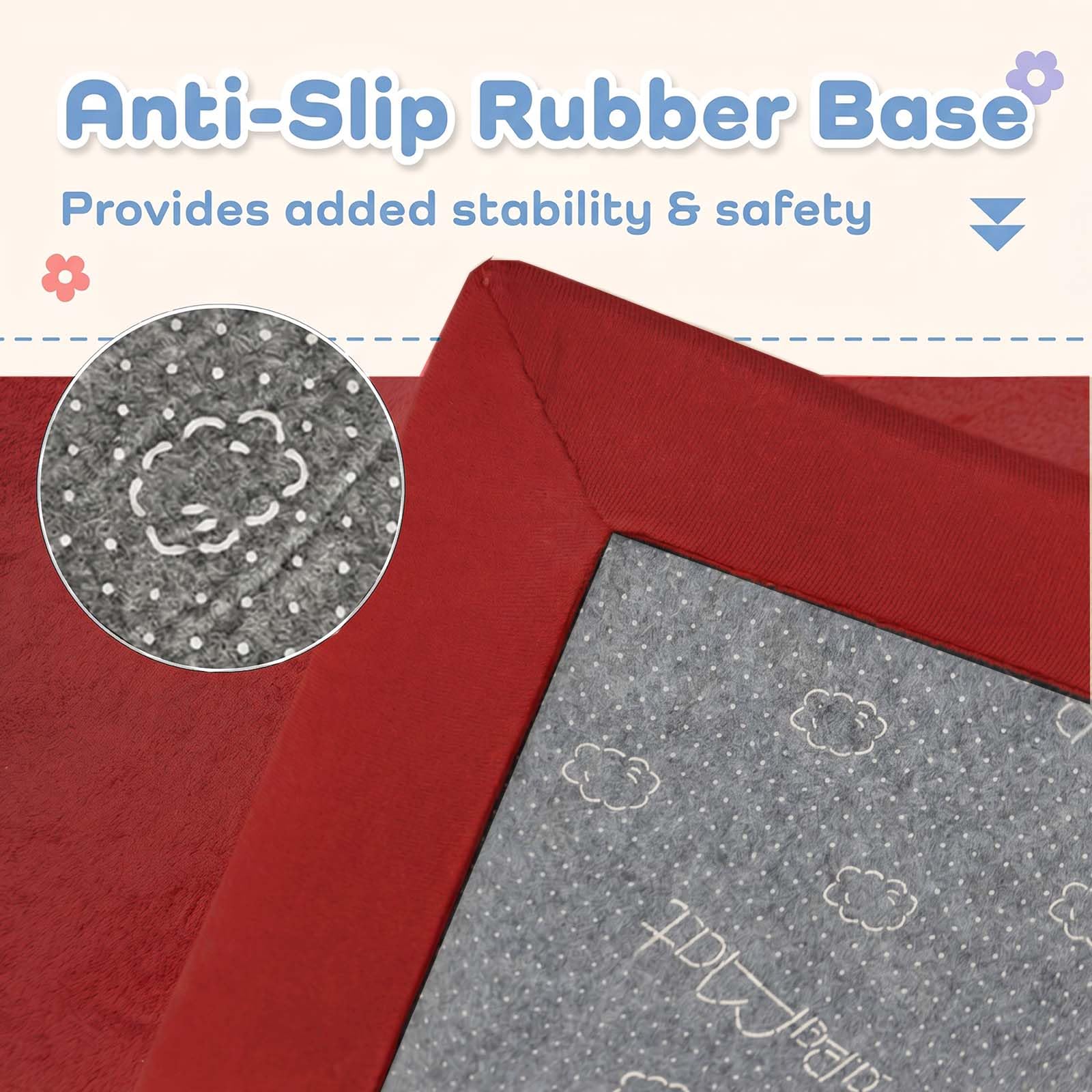 Tapete de juego para bebé de 1.3 pulgadas de grosor para piso, tapete de espuma de 39 x 59 pulgadas, tapete acolchado de felpa suave para bebés, niños pequeños, actividades de patadas de gateo