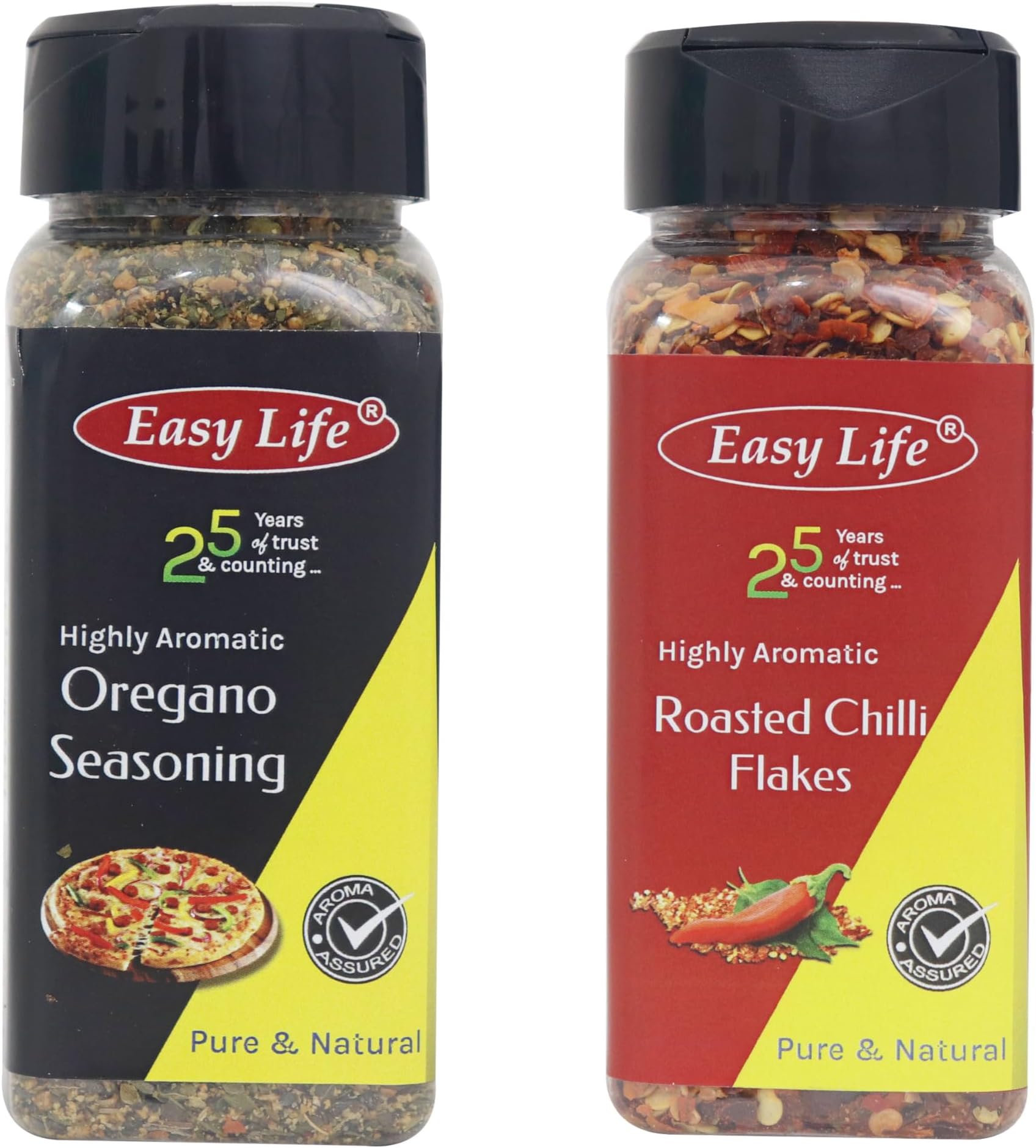 Oregano Seasoning 50g with Roasted Pizza Chilli Flakes 50g (Perfect Combo of Seasonings and Spice for Pizza Pasta Risotto Lasagna Spaghetti Polenta)