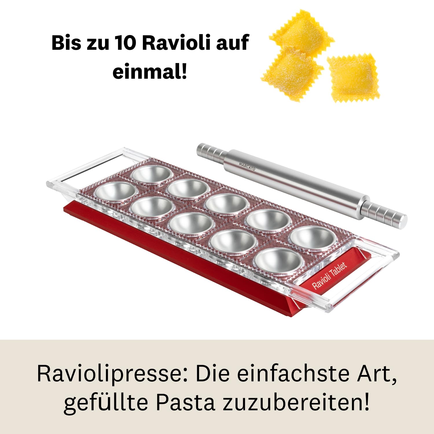 Marcato Ravioli Tablet Rot - Ravioliform
