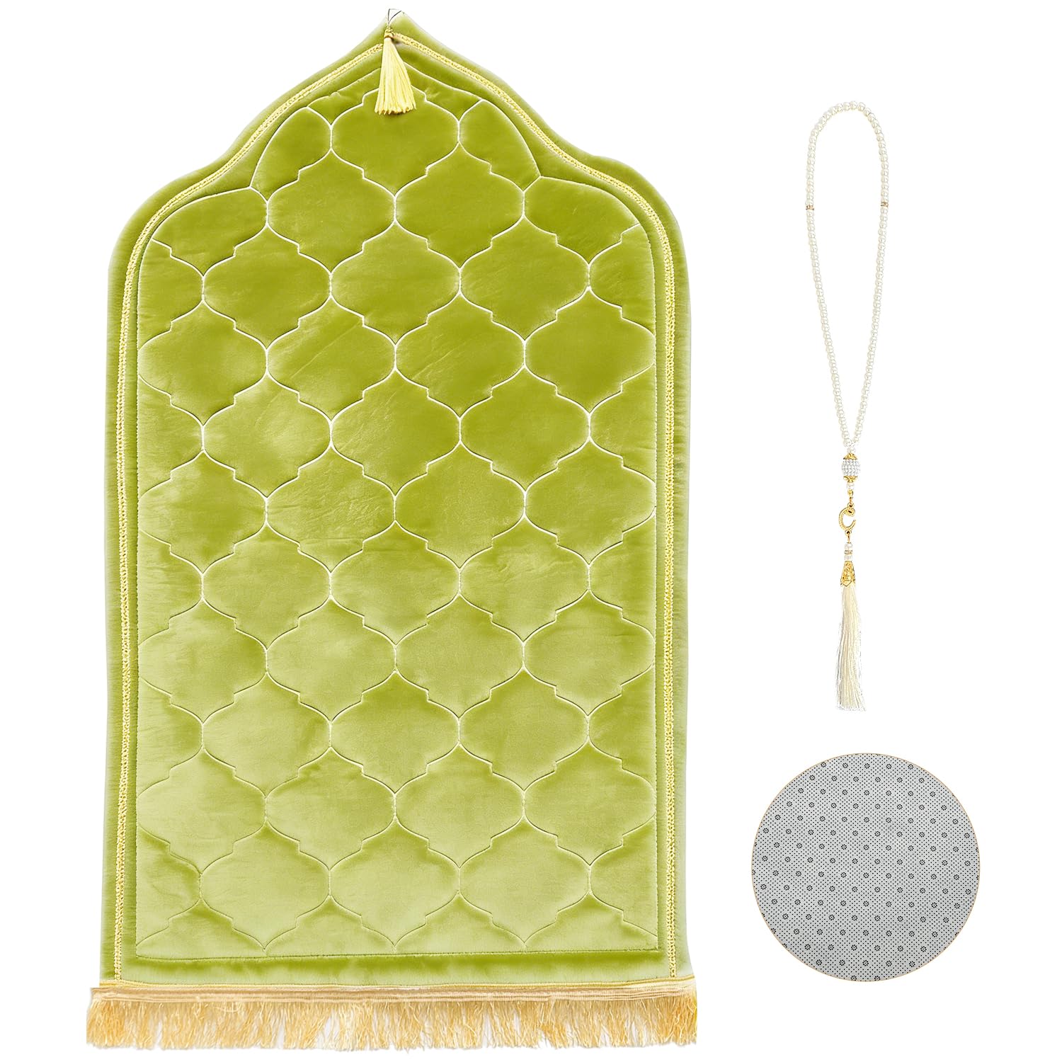 Tapis de prière avec perles et chapelet, cadeau du Ramadan idéal