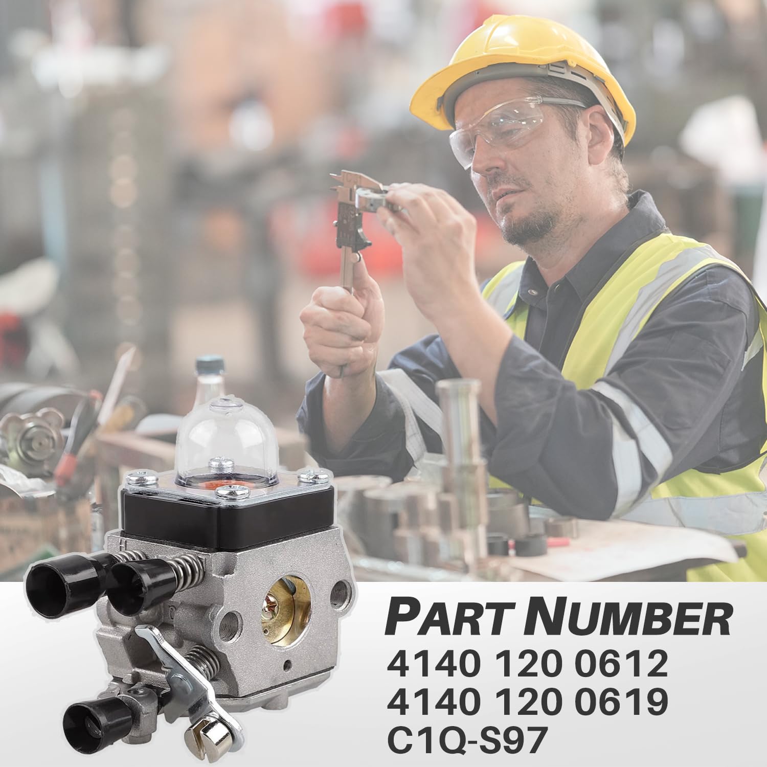 Kit Carburador para STIHL FS55 FS55R FS38 FS45 FS46 FC55 KM55 Desbrozadora, Carburador de Desbrozadora FS55 R Repuestos Carb 9 en 1 Incluye Juntas, Filtro Aire, Bujía